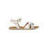 Sandali bianchi con cinturini incrociati e dettagli glitterati 10 Baci, Scarpe Bambini, SKU k285000117, Immagine 0